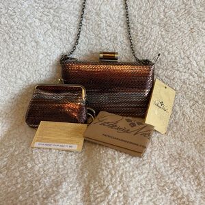 Patricia Nash NWT Alora frame clutch/crossbody with matching Borse coin purse